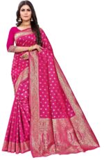 Pervas Women's Pure Banarasi Silk Saree Kanjivaram Style With Blouse Piece (Pari124 paithani)