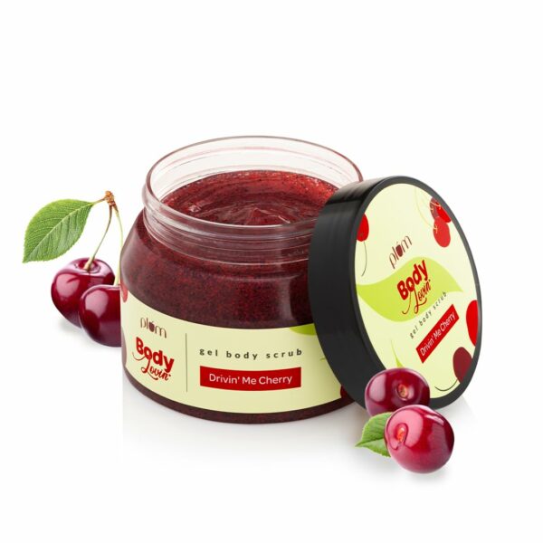 Plum BodyLovin' Drivin' Me Cherry Gel Body Scrub | Sulphate & Paraben Free | 100% Vegan | 200 g