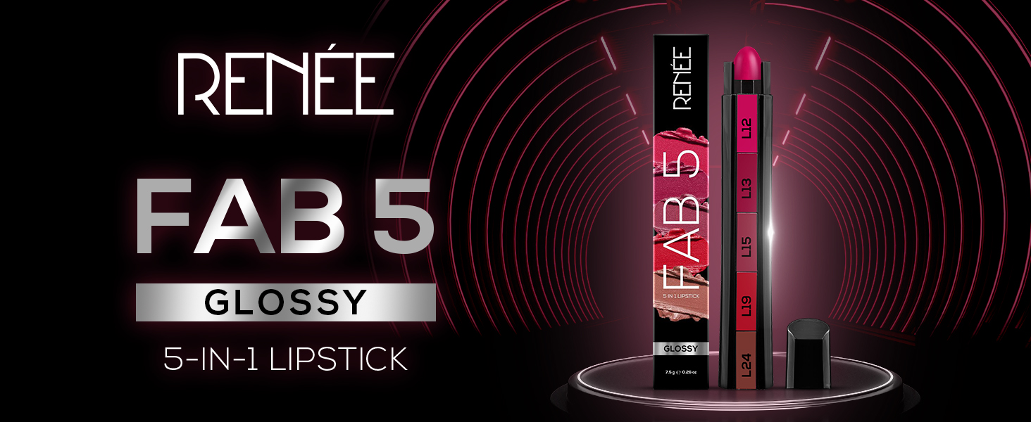 FAB 5 5 in 1 Lipstick Glossy