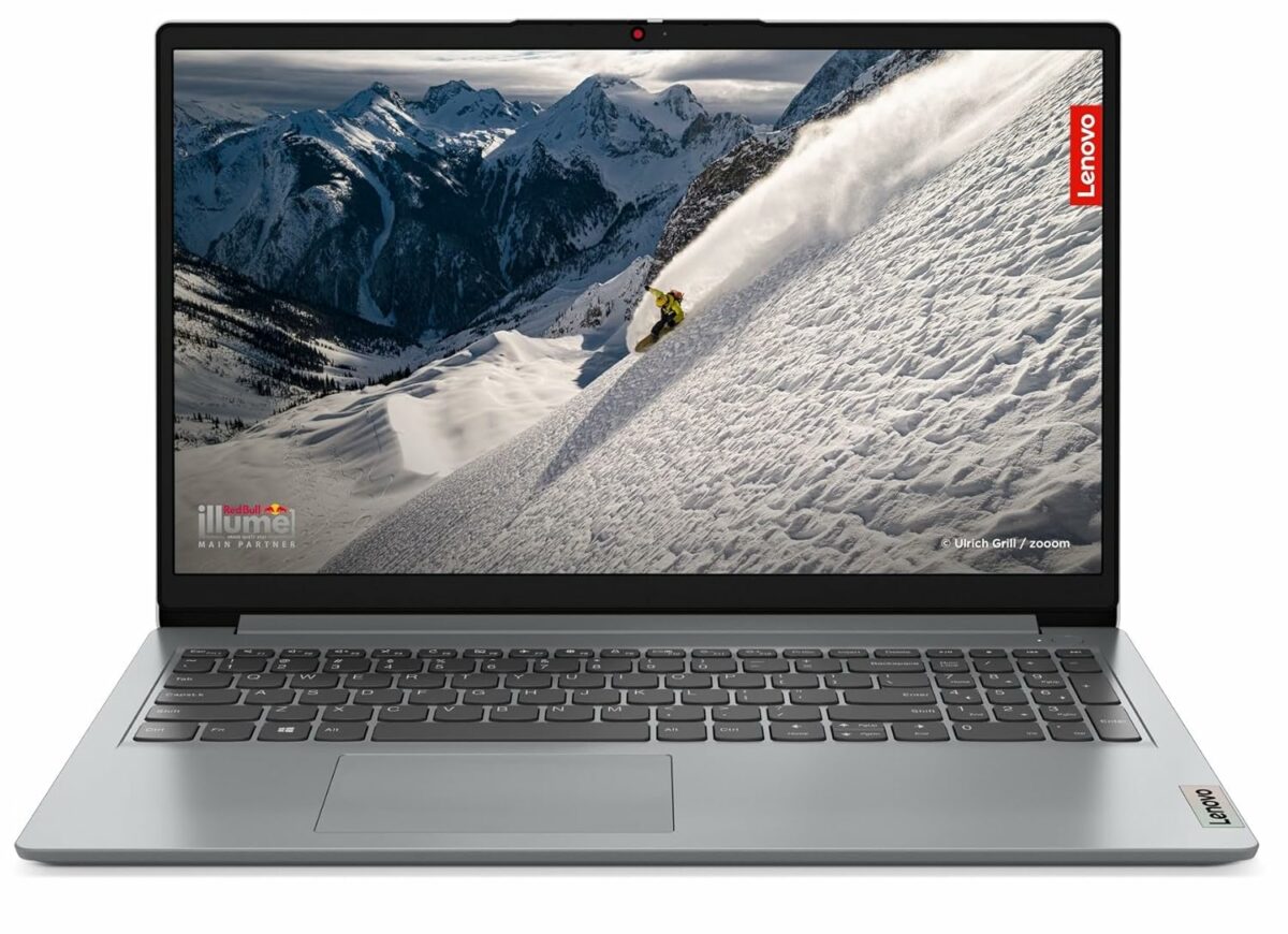 (Refurbished) Lenovo IdeaPad 1 AMD Ryzen 5 5500U 15.6" HD Thin and Light Laptop (16GB/512GB SSD/Windows 11 Home/MS Office 2021/Cloud Grey/1.61Kg), 82R400ERIN