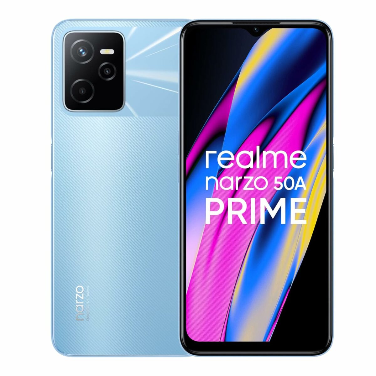 (Refurbished) Realme Narzo 50A Prime (Flash Blue, 4GB RAM, 64GB Storage)