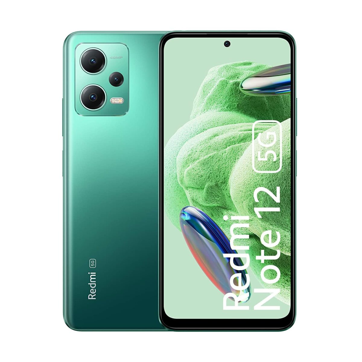 (Refurbished) Redmi Note 12 5G Frosted Green 4GB RAM 128GB ROM | 1st Phone with 120Hz Super AMOLED and Snapdragon® 4 Gen 1 | 48MP AI Triple Camera