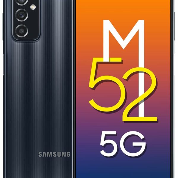 (Refurbished) Samsung Galaxy M52 5G (Blazing Black, 6GB RAM, 128GB Storage) Latest Snapdragon 778G 5G | sAMOLED 120Hz Display