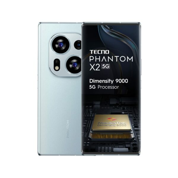 (Refurbished) Tecno Phantom X2 5G Moonlight Silver (8GB RAM,256GB Storage) | World's 1st 4nm Dimensity 9000 5G Processor | Dual Curved AMOLED Display | 64MP RGBW Camera