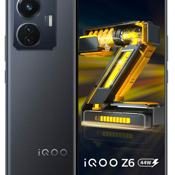 (Refurbished) iQOO Z6 44W (Raven Black , 8GB RAM, 128GB Storage)