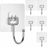 Rylan Wall Hooks for Hanging Strong, 10 Pack Adhesive Hooks for Wall Heavy Duty, Wall hangings, Kitchen Accessories Items. (10 Pack)