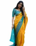 SIRIL Women's Banarasi Jacquard Art Silk Saree with Unstitched Blouse Piece