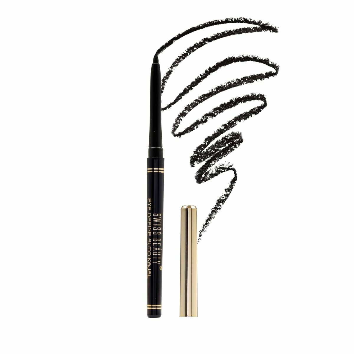 SWISS BEAUTY Eye Define Auto Kajal Pencil Longwear & Smudgeproof, Eye Makeup, Matte Finish - Sb-E3 Black, 0.35G Long Stay, Waterproof, Eye Kajal Pencil, Makeup Kajal Pencil, Longlasting, Light Weight