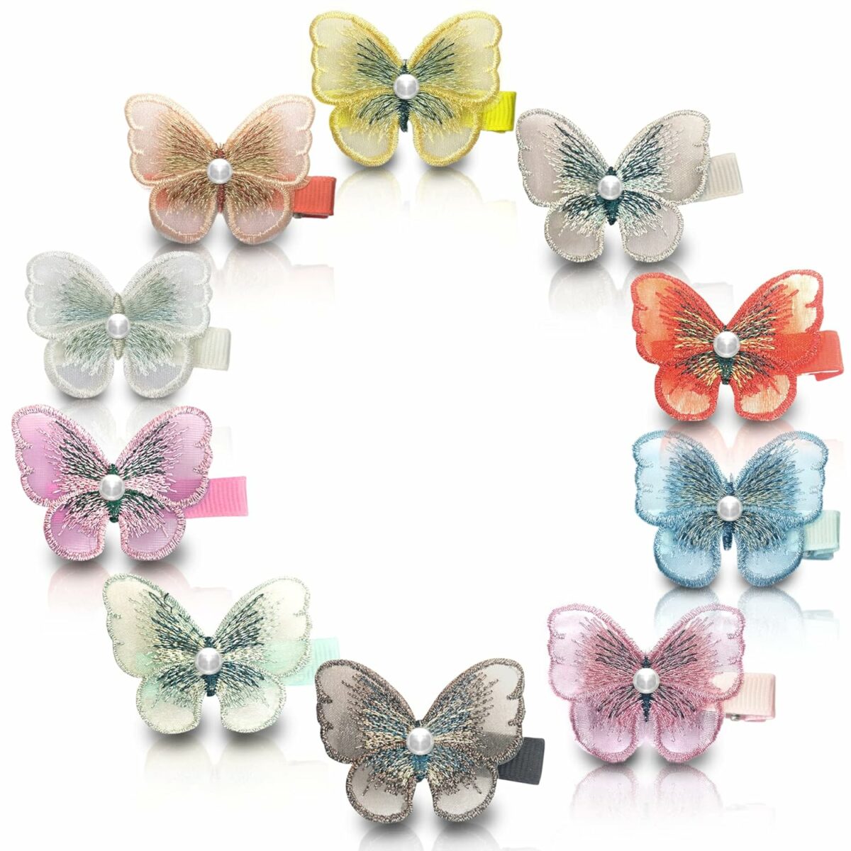 Sanas Butterfly Pins for Girls 10PCS Girls Accessories Hair Pins for Girls Baby Stuff Clip for Kids Small Clips For Hair Baby Girl Accessory Hair Pin Cute 10PCS, Multicolour