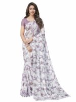 Satrani Women's Floral Printed Chiffon Saree