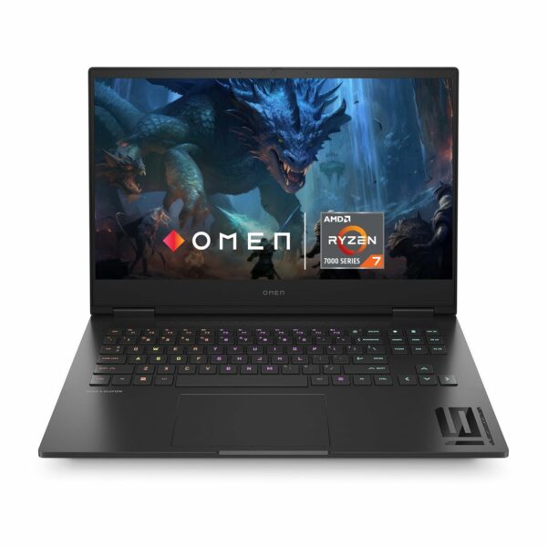 [Smartchoice] HP OMEN Gaming Laptop, AMD Ryzen 7 7840HS, 8GB RTX 4060 GPU, 16.1" (40.9cm), FHD, IPS, 165 Hz, 300 nits, 16GB DDR5, 1TB SSD, RGB KB, 7 ms Response time (Win 11, Black, 2.32 kg), xd0020AX