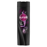 Sunsilk Stunning Black Shine Shampoo 340 ml, With Amla + Oil & Pearl Protein, Gives Shiny, Moisturised, Fuller Hair