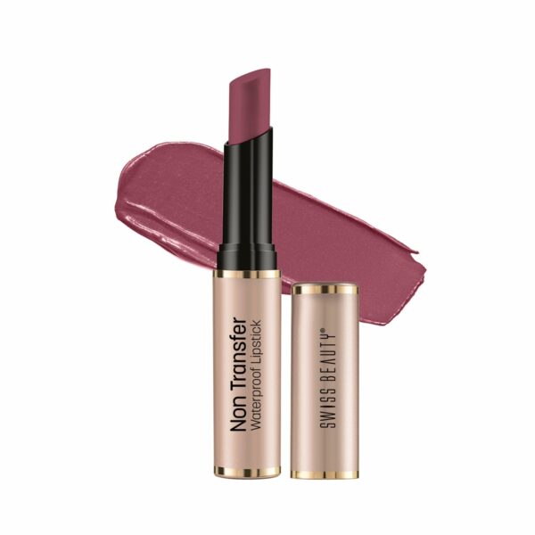 Swiss Beauty Non-Transfer Waterproof Lipstick with Jojoba Seed Oil | Matte Finish | Long-Lasting | Highly Pigmented | Shade- Lust on, 3gm