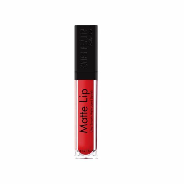 Swiss Beauty Ultra Smooth Matte Lip Liquid Lipstick, Smooth Lip Color, Weightless Finish, Silky Matte Finish, Shade- Runway, 6ml