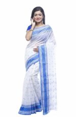 T.J. SAREES Pure Cotton Sarees for Women Traditional Tant Sarees Elegant and Comfortable Cotton Saree for All Occasions Without Blouse (Pack Of 1)