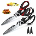 TODO TOYS® Kitchen Scissor For General Use 2Unit, Heavy Duty Kitchen Raptor Meat Shears,Dishwasher Safe Cooking, Stainless Steel Multi-Function Scissors For Food, Chicken, Fish, Pizza, Herbs