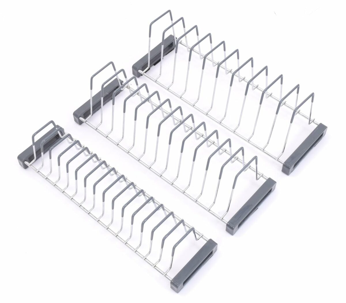 URBAN KRAFT Modular Kitchen Basket Plate Fixer Set OF 3/Tandem Box Drawer for Kitchen/Plate Organizer for Kitchen Cabinet/Plate Holder/Thali Stand - Plate Rack for Kitchen ((Plate+Thali+Saucer) Stand)