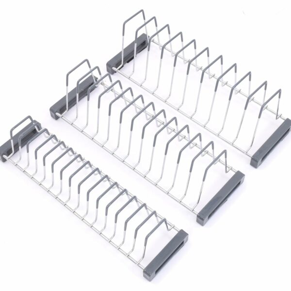 URBAN KRAFT Modular Kitchen Basket Plate Fixer Set OF 3/Tandem Box Drawer for Kitchen/Plate Organizer for Kitchen Cabinet/Plate Holder/Thali Stand - Plate Rack for Kitchen ((Plate+Thali+Saucer) Stand)