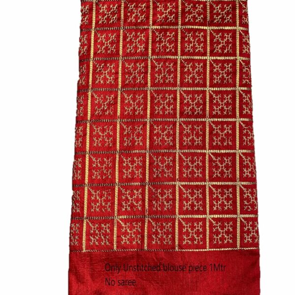 Women Heavy Embroidery Work blouse piece1Mtr(Use for Kanjivaram Silk Saree Banarasi Silk Saree saree for women cotton saree) Blouse Piece 1Mtr