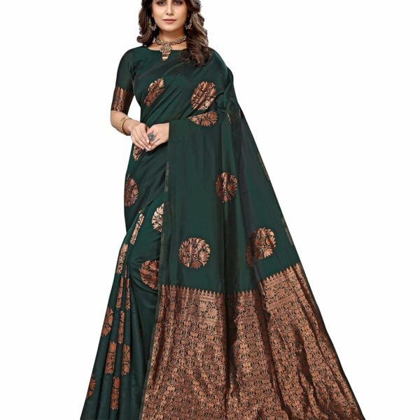 Yashika Women Cotton Silk Standard Length Saree