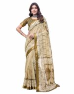 Yashika Women's Stylish Linen Blend Saree Set with Matching Blouse Material - Elevate Your Fashion Statement!