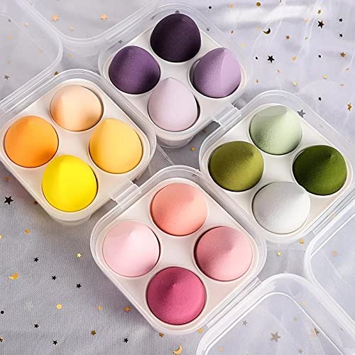 Yogee Enterprise Zeenu Creation Blender Cosmetic Makeup Sponge With Storage Box Foundation Powder (Multicolor)