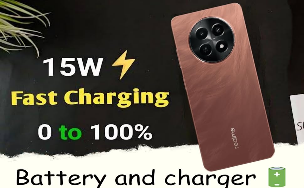 15W Fast Charging  S 0 to 100% enlpə Battery and charger