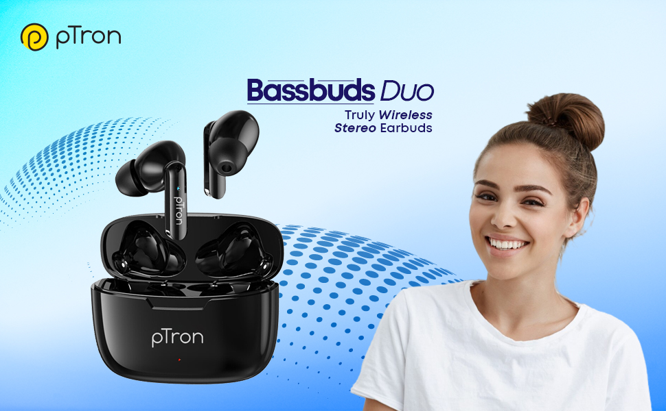 pTron Bassbuds Duo tws earbud