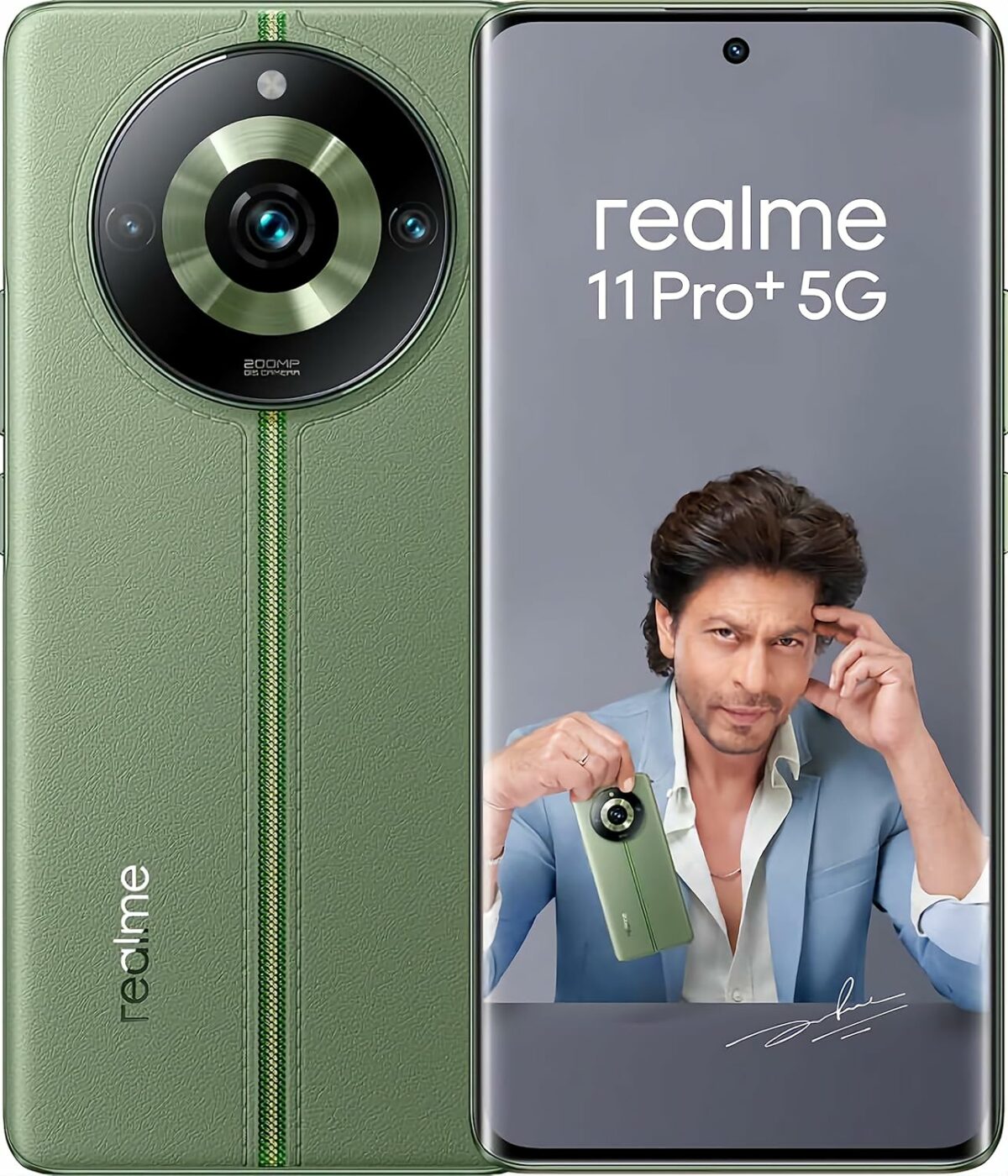 realme 11 Pro+ 5G (Oasis Green, 8GB RAM, 256GB Storage) | 120 Hz Curved Display | 200MP Prolight Camera | 7050 5G Dimensity | 100W SUPERVOOC | 12GB Dynamic RAM | Premier Vegan Leather Finish Design