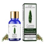 Sage Apothecary Cypress 100% Natural & Pure Essential Oil - 10 ML for Skin care & Hair care, Essential Oil for Home Fragrance Undiluted and Therapeutic Grade