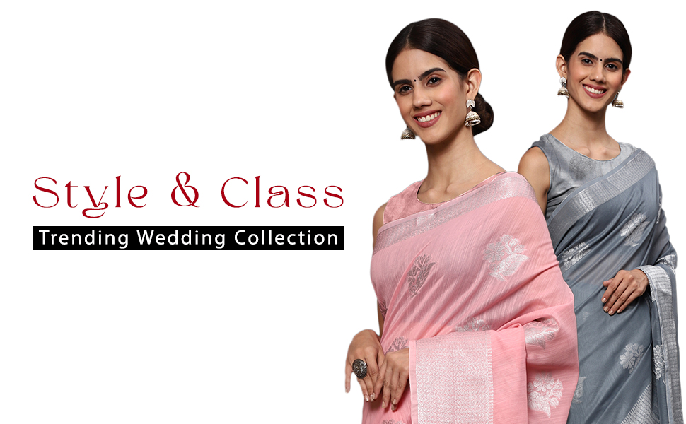 Style Class Trending Wedding Collection saree silver zari pastle colours banarasi sari