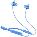 COSTAR Mateband Bluetooth Wireless Neckband - 24H Playtime, Dual Equalizer Bass Boost Drivers, In Ear Earphones with Mic, Soft Earwings Eartips Design, Type C charging, IPX5 Waterproof (Smart Blue)