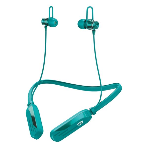 RD K-200 Bluetooth Wireless in Ear Neckband with 250 Hours Playtime, 13mm, Bluetooth V5.1, Environmental Noise Cancellation, IPX4 Sweat Proof Wireless Earphones Green