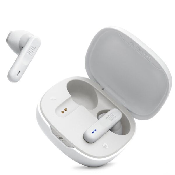 JBL Newly Launched Wave Flex in-Ear Wireless Earbuds TWS with Mic,App for Custom Extra Bass EQ, 32Hrs Battery, Quick Charge, IP54 Water & Dust Proof, Ambient Aware, Talk-Thru,Google FastPair (White)