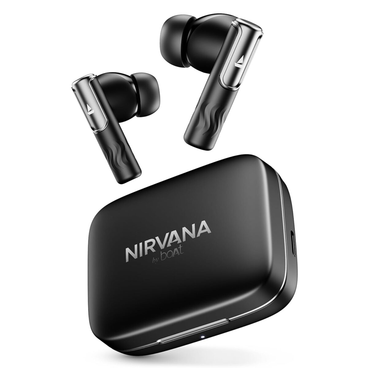 boAt Nirvana Ivy Truly Wireless in Ear Earbuds w/ 50dB Hybrid Active Noise Cancellation, 360º Spatial Audio, Dynamic Head Tracking,Hearables App Support & 50hrs Playback(Gunmetal Black)