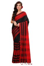 Ankita SAREE HOUSE Women's Traditional Bengal Handloom Begampuri Cotton Soft Saree With Blouse Piece