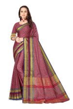 DHRUVI TRENDZ Women Cotton Silk Saree