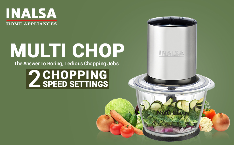 INALSA, CHOPPER, MINCE, DICE, CHOP, MULTI CHOP, 500WATT CHOPPER