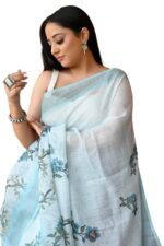 PT'Z Sari for Women's Pure Cotton Soft Silk Saree with Unstiched Blouse Piece