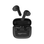 amazon basics True Wireless in-Ear Earbuds with Mic, Touch Control, IPX5 Water-Resistance, Bluetooth 5.3, Up to 30 Hours Play Time, Voice Assistance and Fast Charging (Black)