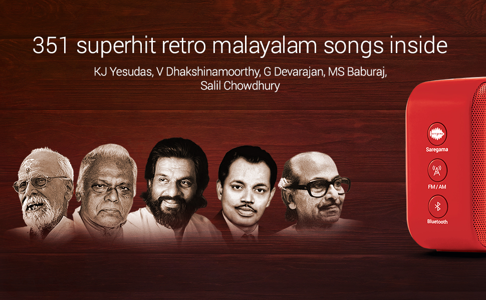 saregama carvaan malayalam, mini malayalam, malayalam songs, malayalam music, radio, music player