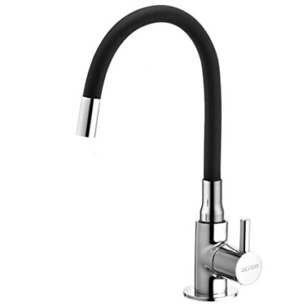 ALTON GRC3756, Brass Swan Neck with Flexible Swivel Spout, Black