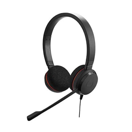 Jabra Gn Netcom Evolve 20 Uc Duo Ms Optimized, USB Wired On Ear