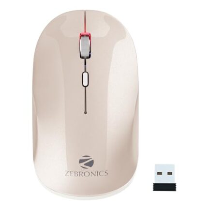 ZEBRONICS Poise Rechargeable Wireless Mouse, Dual Mode (2.4GHz +