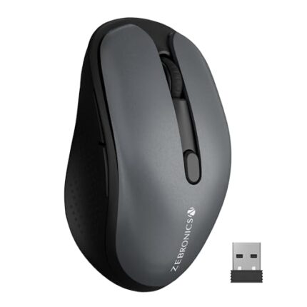 ZEBRONICS Charm Rechargeable Wireless Mouse, Dual Mode (2.4GHz +