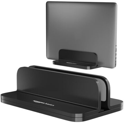 amazon basics Vertical Laptop Stand | Space-Saving Design |