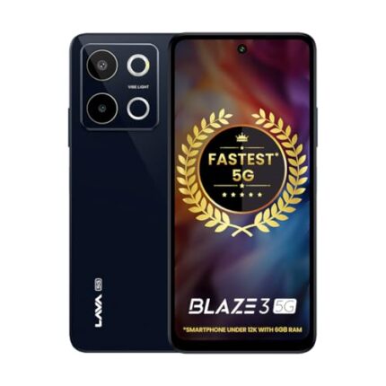 Lava Blaze 3 5G (Glass Blue, 6GB+128GB) | Segment's Fastest 5G