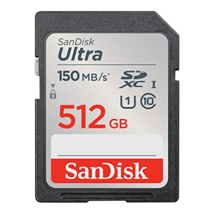 SanDisk Ultra UHS I 512GB SD Card 150MB/s for DSLR and Mirrorless