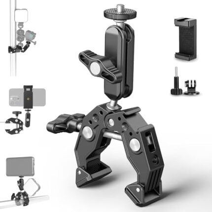 ADOFYS [Newest] Action Camera Mount,Super Clamp Mount with