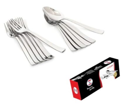 KC Stainless Steel Spoon Set, 12 Pieces, Indian Kitchen Utensils